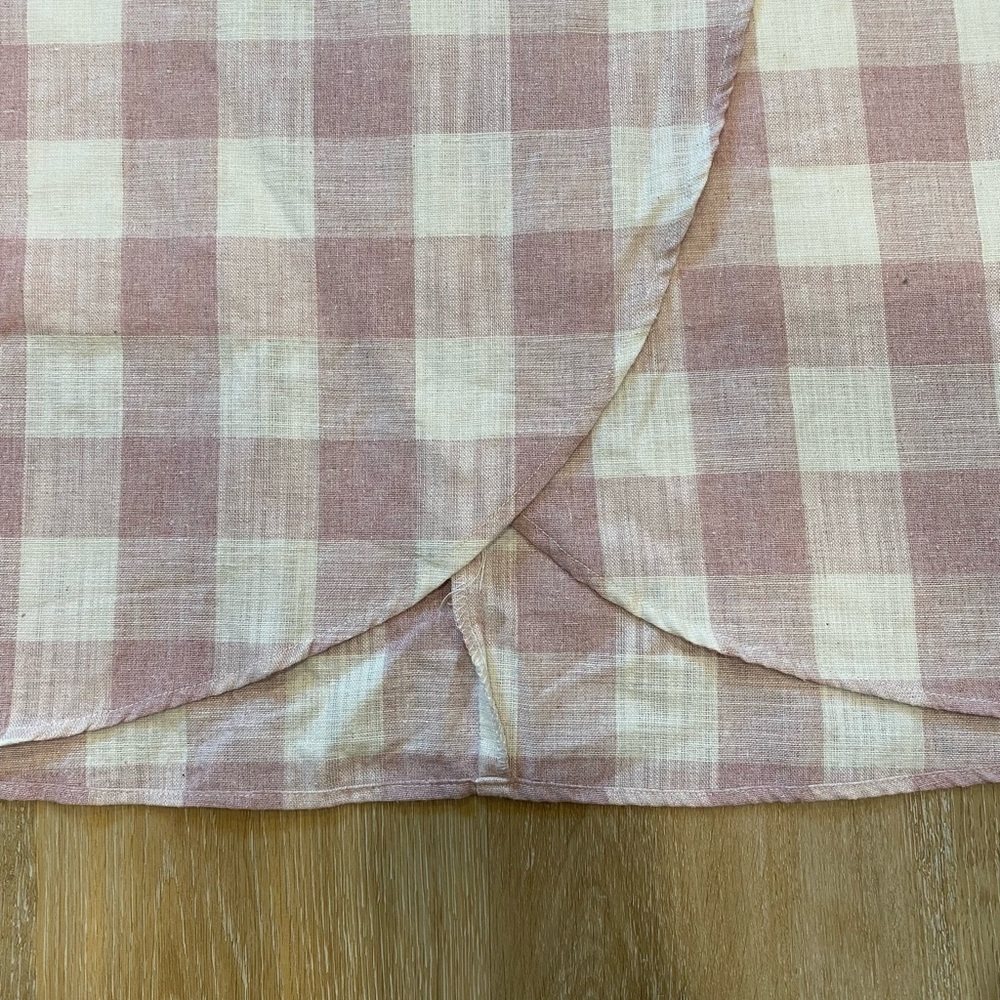 SweetSalt Faux Wrap Mauve Buffalo Plaid Dress Size S - Picture 5 of 13